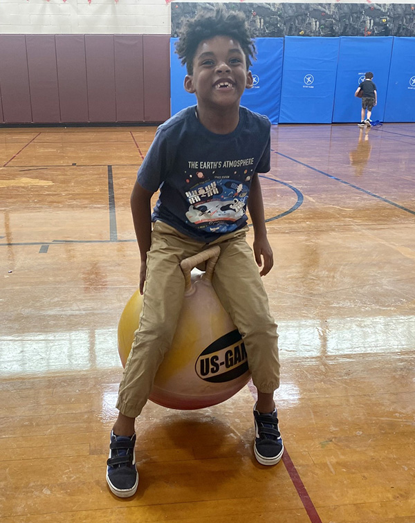 Kid having fun